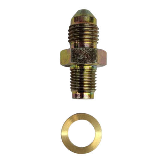 Steel Fitting, 3/8"-24 to -4 AN - 40243