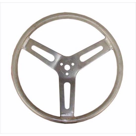 Steering Wheel, 15” Flat, Nubs, Natural Aluminum - 910-32727
