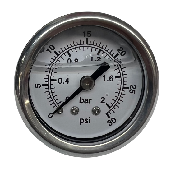1.5'' Liquid Filled Fuel Pressure Gauge 0-30 psi - FP-1030W