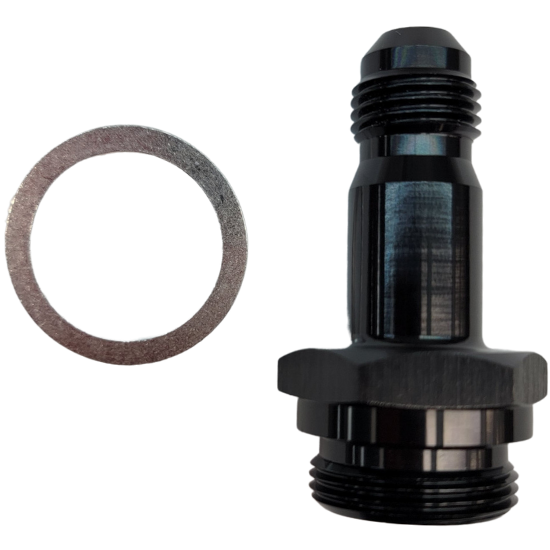 Holley Carburetor Long -6 AN Fitting Black - A7862BLK