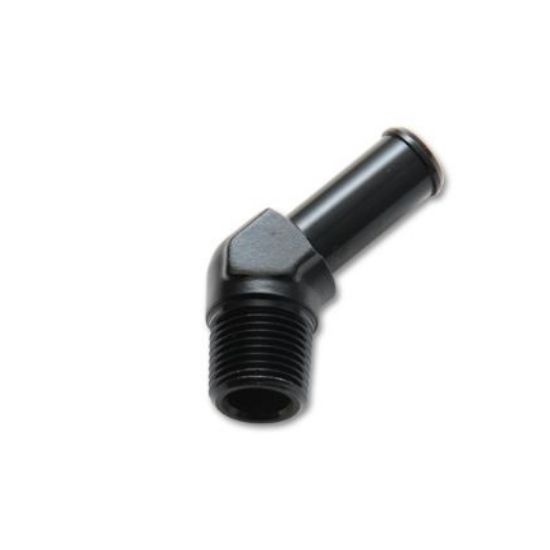45 Degree Barb Fitting 1/2" Pipe to 5/8" Hose Black - 22908BLK