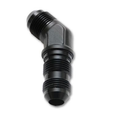 45 Degree Bulkhead Union -8 AN Black - 2784BLK