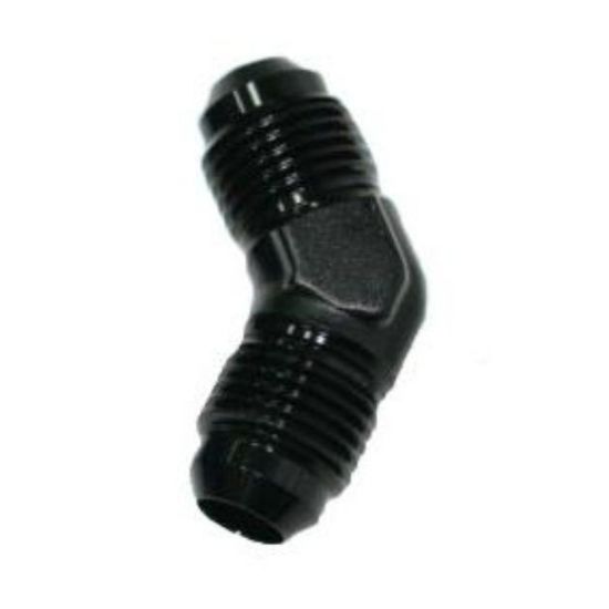45 Degree Flare Union -10 AN to -10 AN Black - 94510BLK