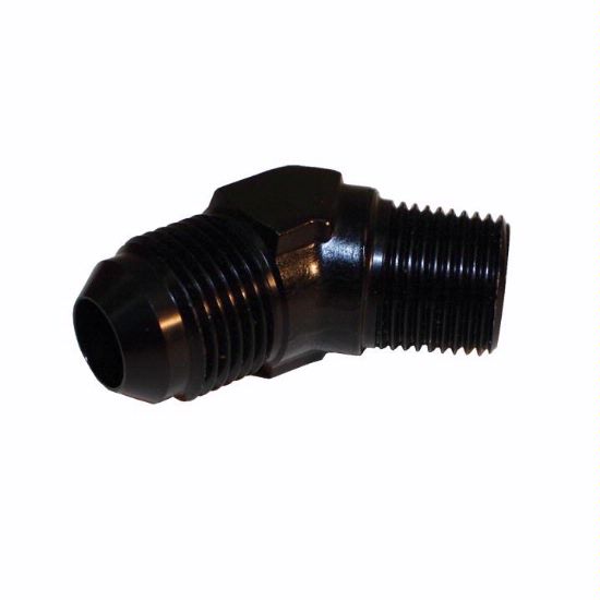45 Degree Male Elbow -10 to 1/2" Black - 2024BLK