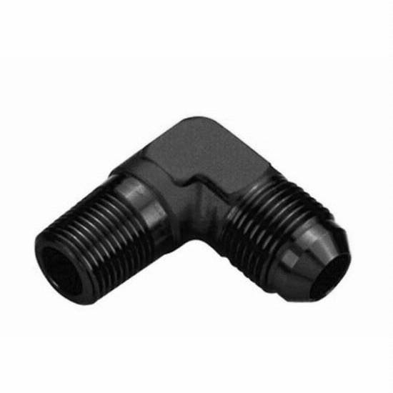 Performance Fittings 90 Degree Male Elbow -10 AN to 3/8" NPT Black - 2285BLK