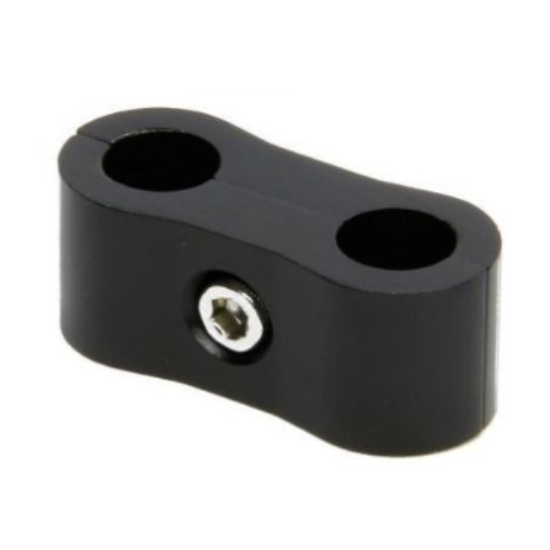 [PRF208BLK] Aluminum Line Separator -8 AN Black - 208BLK