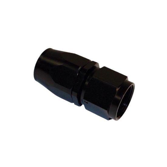 Aluminum Straight Reuseable Fitting, -6 - 1012BLK