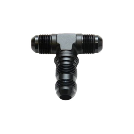 Performance Fittings Bulkhead Flare Tee -12 AN Black - 2806BLK