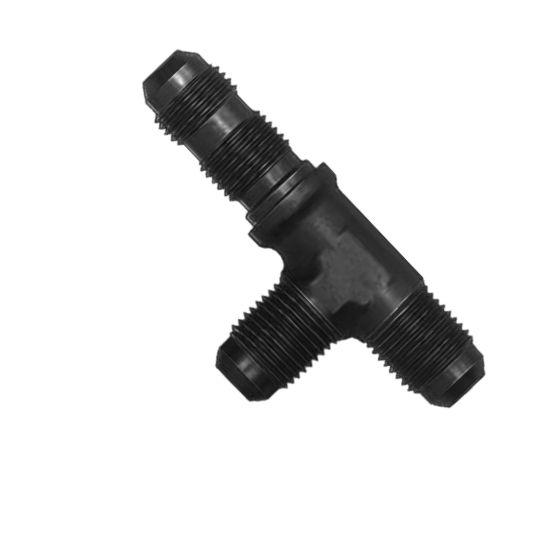 Performance Fittings Bulkhead Run Tee -3 Black - 2815BLK