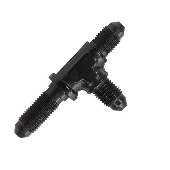 Performance Fittings Bulkhead Run Tee -6 AN Black - 2118BLK
