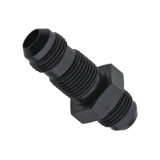 Performance Fittings Bulkhead Union -12 AN Black - 2075BLK