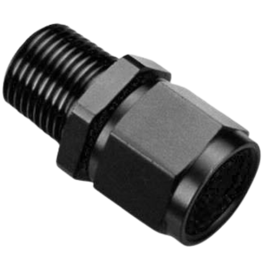 Female Flare AN -10 to 1/2" Pipe Black - 22201BLK