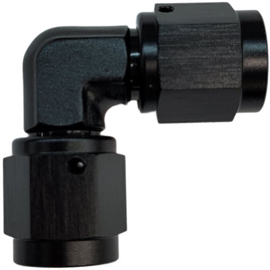 Female Swivel Couple, 90 Degree -10 AN Black - 9341-10BLK