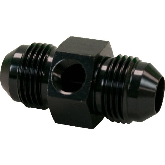 Union Port Adapter -8 AN Male with 1/8" NPT, Black - 801-08BLK