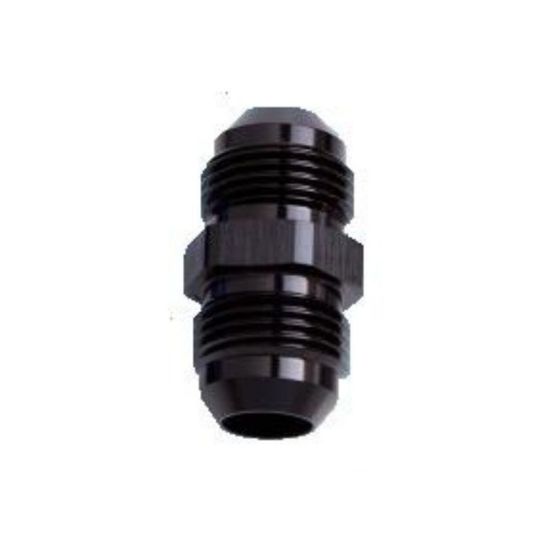 [PRF2053BLK] Flare Union -8 AN Black Aluminum Coupler - 2053BLK