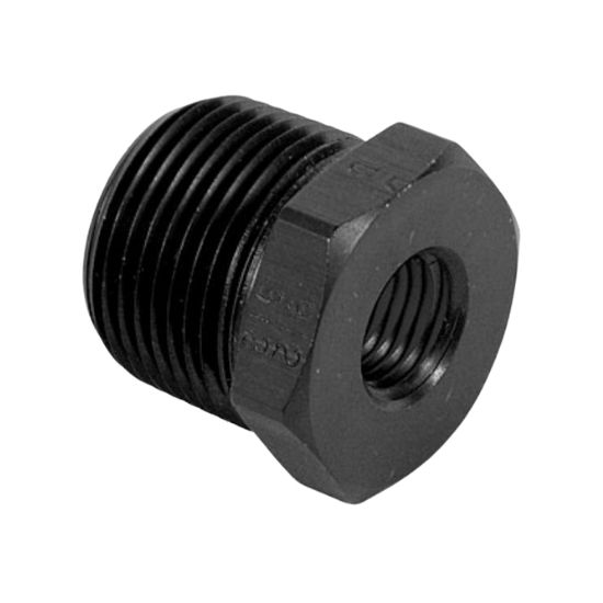 Fitting Bushing, 1/2" NPT Male to 1/8" NPT Female - Black Anodized