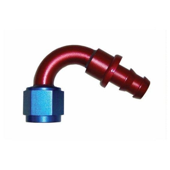 Performance Fittings Push-On Hose Fitting, 120 Degree, -8 AN, 1543