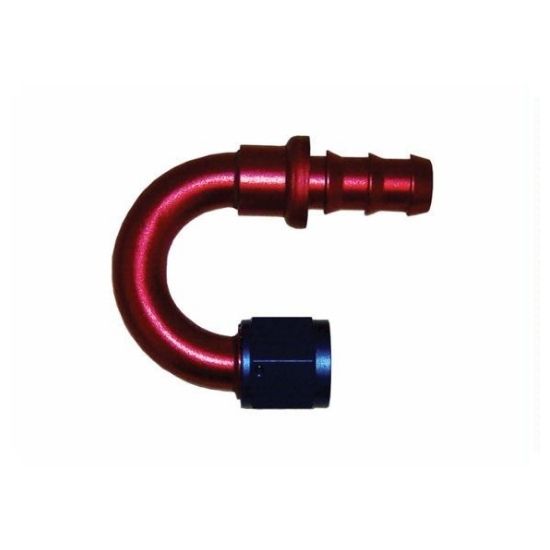 Performance Fittings Push-On Hose Fitting, 180 Degree -6 AN, 1562