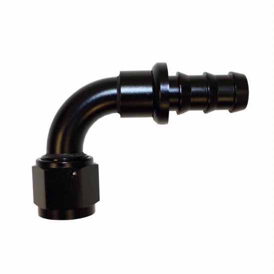 Push-On Hose Fitting, 90 Degree, -12 AN, Black, PRF1535BLK