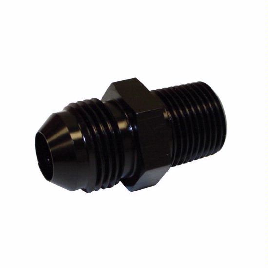 Straight AN Flare to Pipe -10 to 3/4" Black - 2531BLK