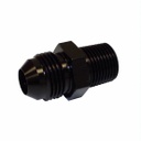 Straight AN Flare to Pipe Adapter -4 AN to 1/4" NPT Black