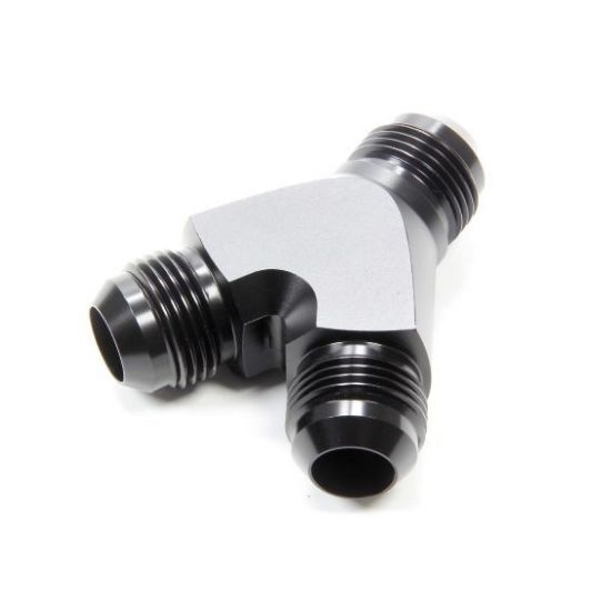 Y Adapter Fitting, -12 AN to -12 AN and -12 AN - 6222BLK