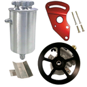 Aluminum Power Steering Pump w/V Belt Pulley Kit - PSPA002-K