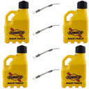 3 Gallon Jug, Ventless, w/ Self-Venting Deluxe Hose, 4 Pack, Yellow - R3104YL-3044SV