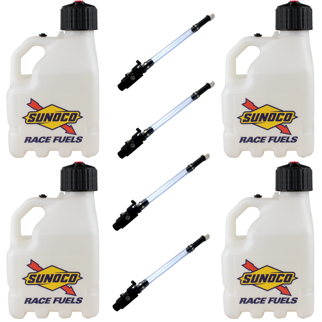 Vented 3 Gallon Jug w/ Aluminum Valve Hose 4 Pack, Clear - R3004CL-4045