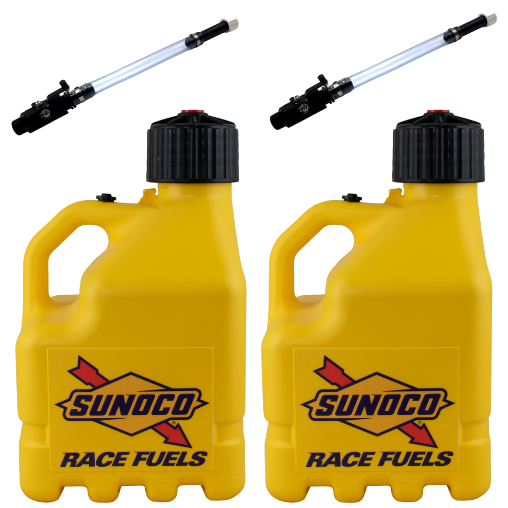 3 Gallon Jug, Vented, w/ Aluminum Valve Hose, 2 Pack, Yellow - R3002YL-4045
