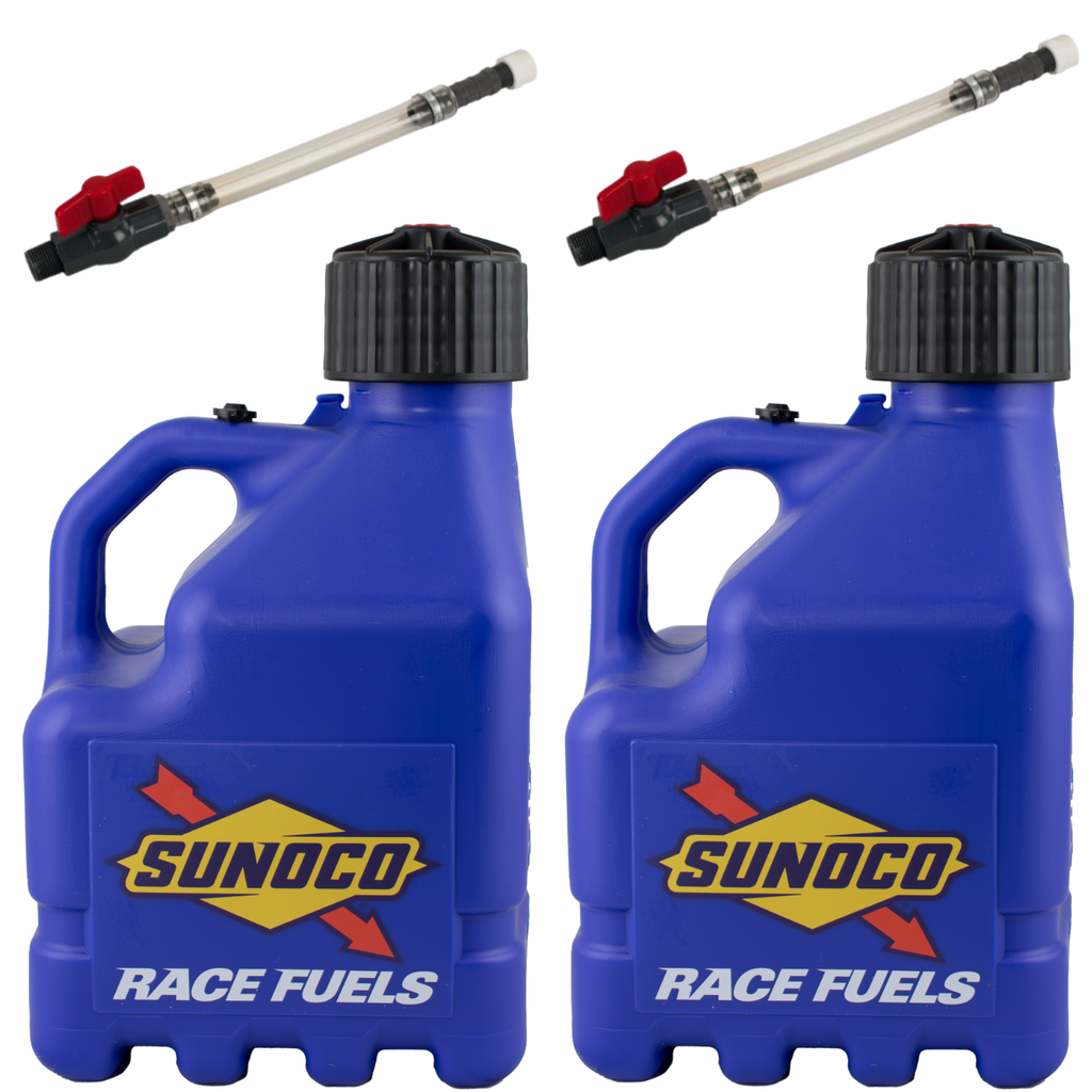 3 Gallon Jug, Vented, w/ Plastic Valve Hose, 2 Pack Blue - R3002BL-5226