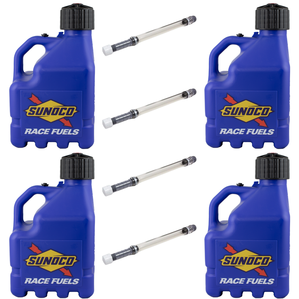 3 Gallon Jug, Vented, w/ Deluxe Hose, 4 Pack, Blue - R3004BL-3044