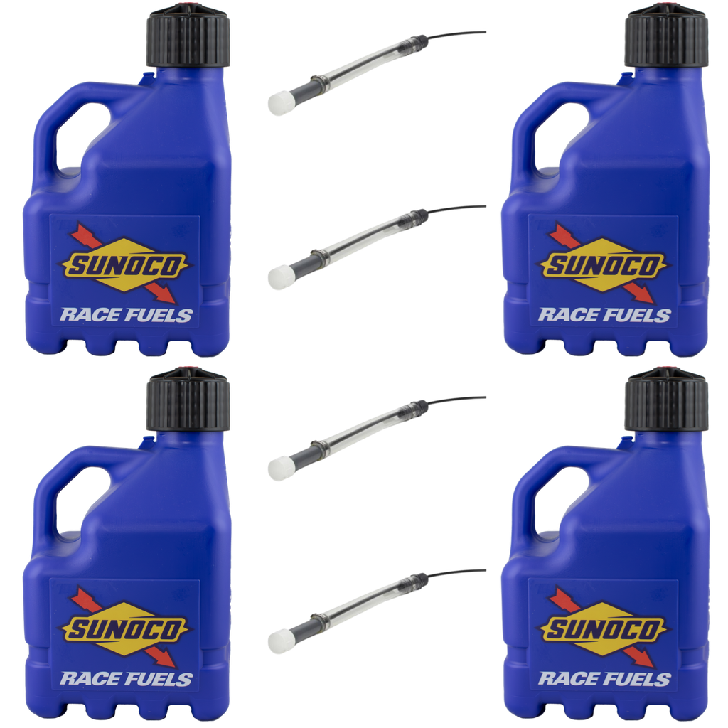 3 Gallon Jug, Ventless, w/ Self-Venting Deluxe Hose, 4 Pack, Blue - R3104BL-3044SV