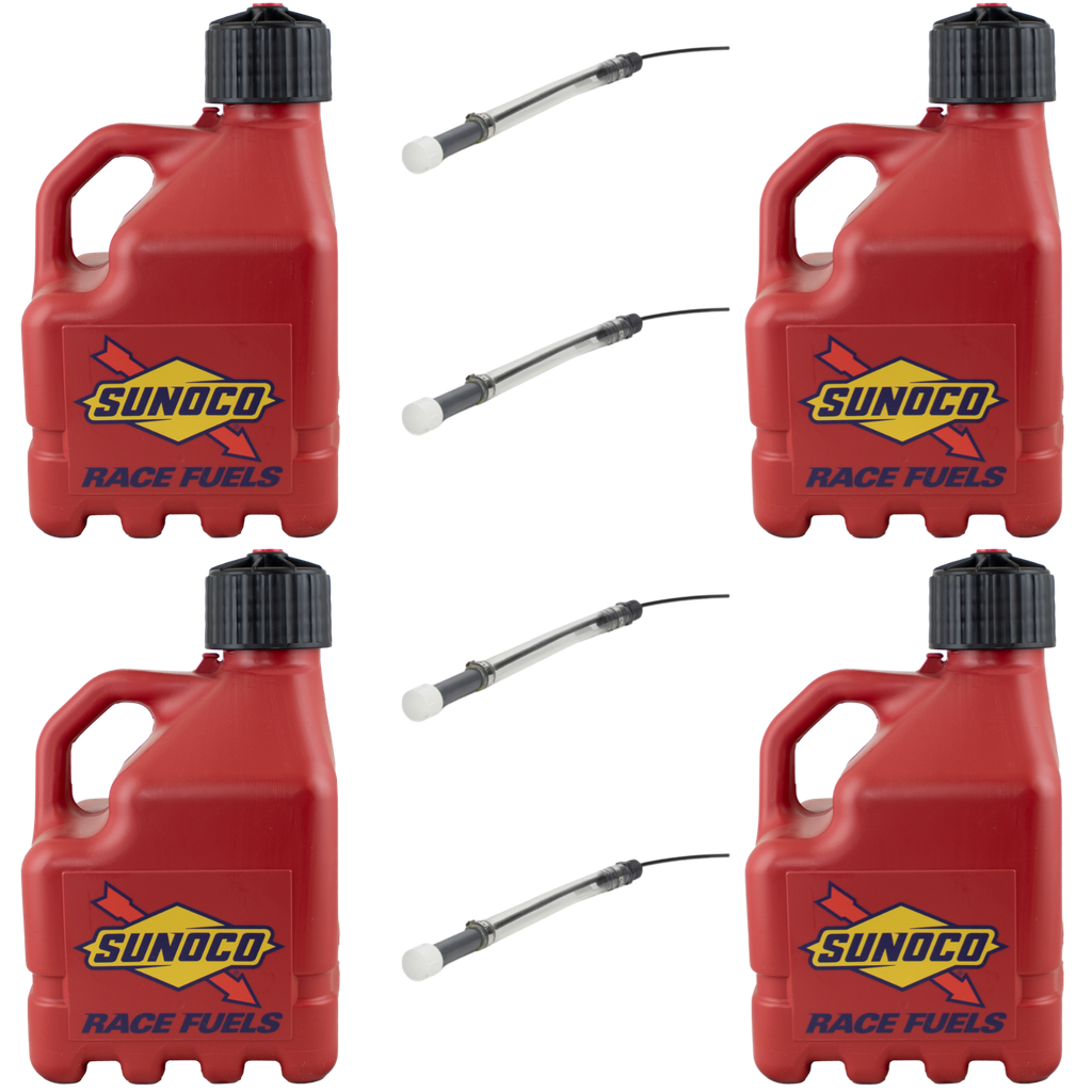 Ventless 3 Gallon Jug w/ SV Hose 4 Pack, Red - R3104RD-3044