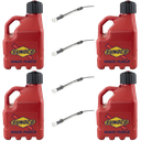 3 Gallon Jug, Ventless, w/ Self-Venting Deluxe Hose, 4 Pack, Red - R3104RD-3044SV