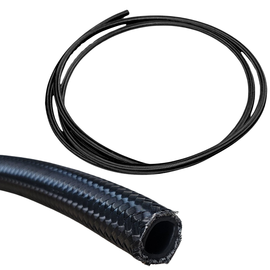 [PRFBA0820BK] Braided Stainless Steel Racing Hose AN -8, Black, 20 FT - BA0820BK