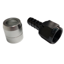 Aluminum Straight Crimp Fitting, -16 AN, Black - 4216BLK
