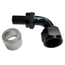 Aluminum 90 Degree Crimp Fitting, -8 AN, Black - 4233BLK