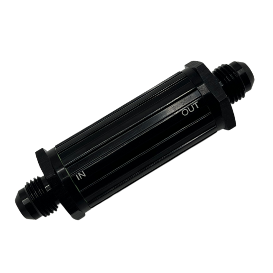 [PFSFF-0808BLK] Performance Fuel Systems Inline Fuel Filter AN -8 Black FF0808BLK