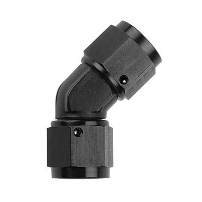 45 Degree Coupler Union -6 AN to -6 AN Black - 2971BLK