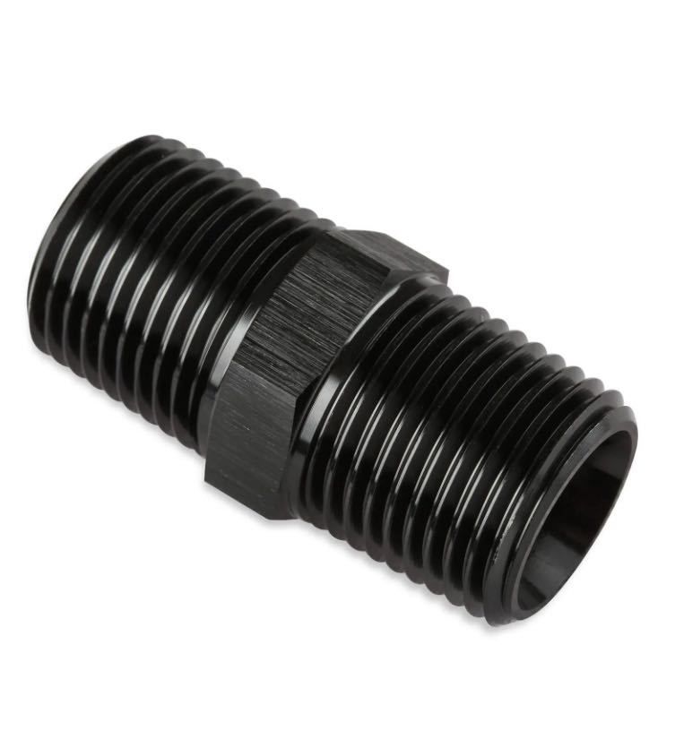 1/4" NPT to 1/4" NPT Male Straight Fitting Black - 911-04BLK