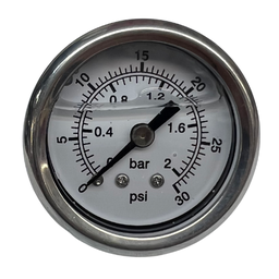 [PFSFP-1030W] 1.5'' Liquid Filled Fuel Pressure Gauge 0-30 psi - FP-1030W