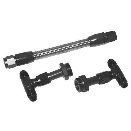 [PFSK800-850BLK] Performance Fittings -8 Fuel Log Kit Black - K800-850BLK
