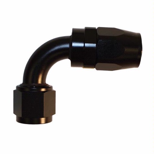 [PRF4033BLK] Aluminum 90 Degree Reuseable Fitting 8 Black - 4033BLK