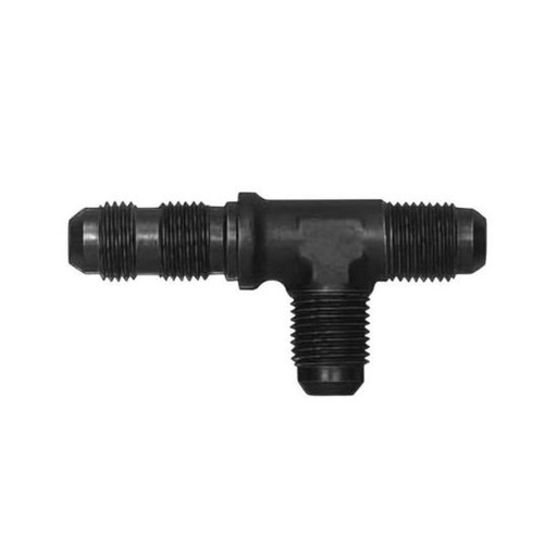 [PRF2180BLK] Bulkhead Run Tee -8 to -8 Black - 2180BLK