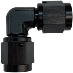 [PRF9341-4BLK] Female Swivel Couple, 90 Degree -4 AN Black - 9341-4BLK