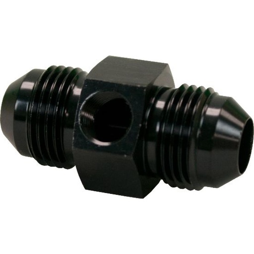 [PRF801-08BLK] Union Port Adapter -8 AN Male with 1/8" NPT, Black - 801-08BLK