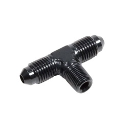 [PRF2123BLK] Performance Fittings Male Branch Tee -8 to -8 to 3/8" Black - 2123BLK