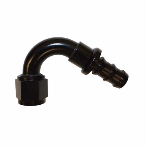 [PRF1543BLK] Push-On Hose Fitting, 120 Degree -8 Black - 1543BLK