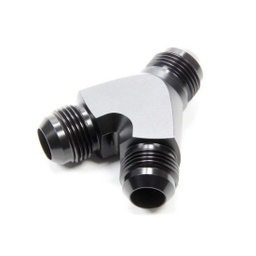 [PRF6228BLK] Performance Fittings Y Adapter AN Fitting, -12 Single Feed to -8 and -8 Black - 6228BLK